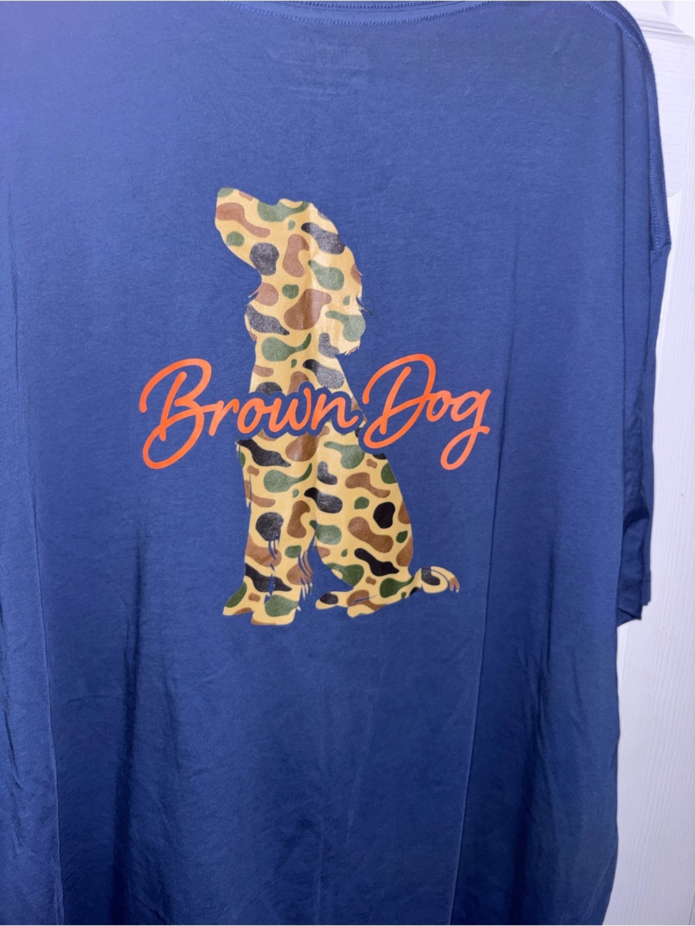Brown Dog Camo Graphic Short Sleeve Tee - Blue 3xl